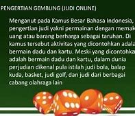 Judi Menurut Bahasa Dan Istilah